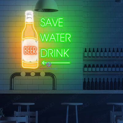 Save Water Drink Beer Neon Sign Led Light