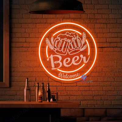 Beer Neon Sign Engraved Led Light For Business