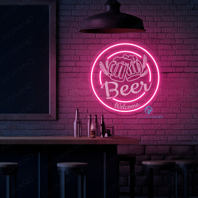 Beer Neon Sign Engraved Led Light For Business