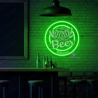 Beer Neon Sign Engraved Led Light For Business