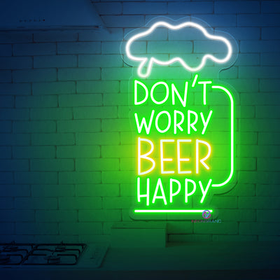 Neon Beer Sign Don't Worry Be Happy Led Light