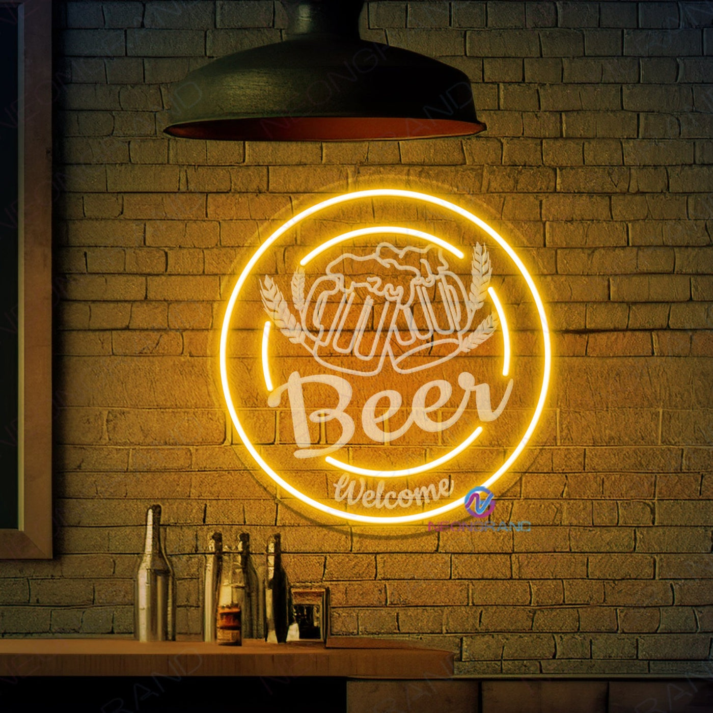 Beer Neon Sign Engraved Led Light For Business