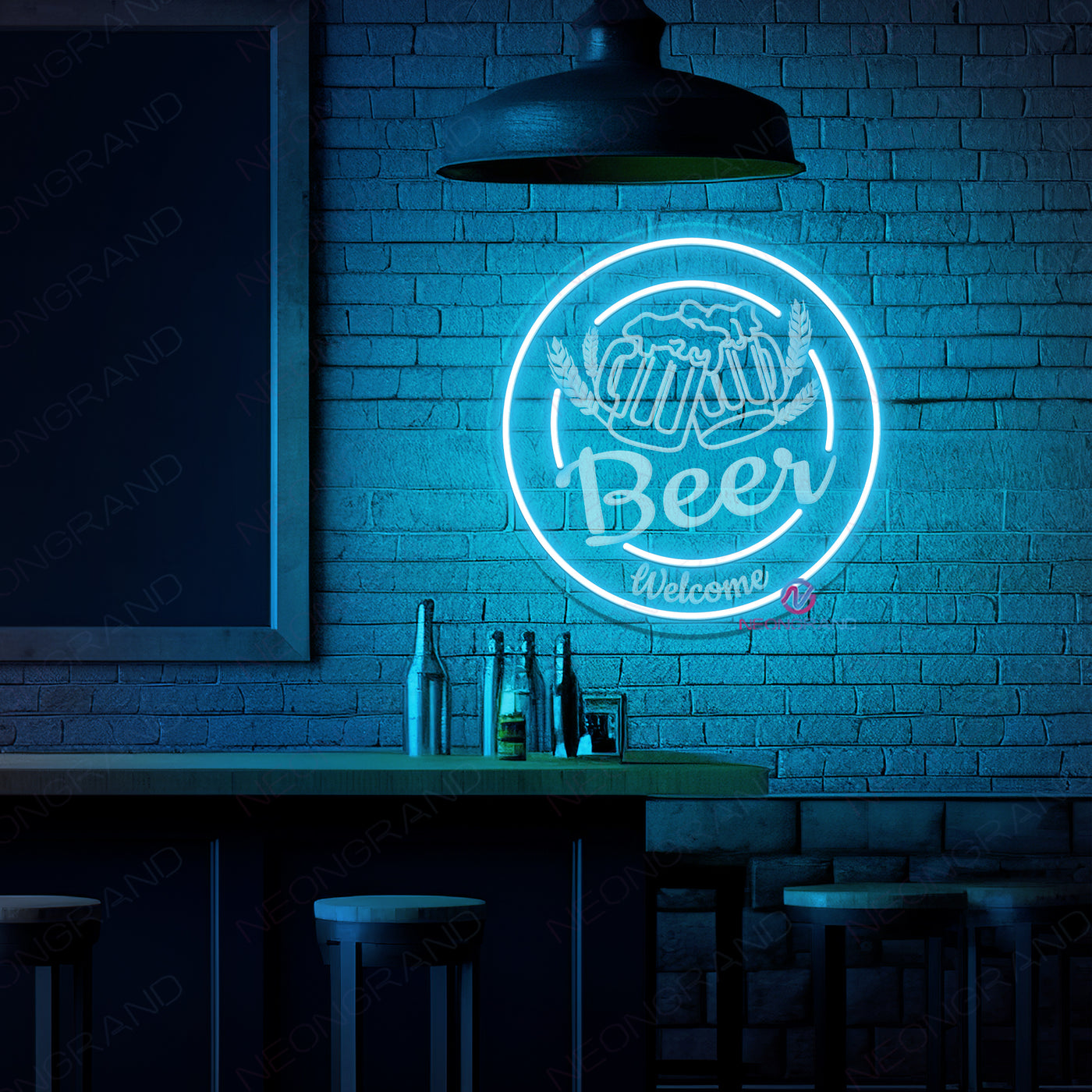 Beer Neon Sign Engraved Led Light For Business