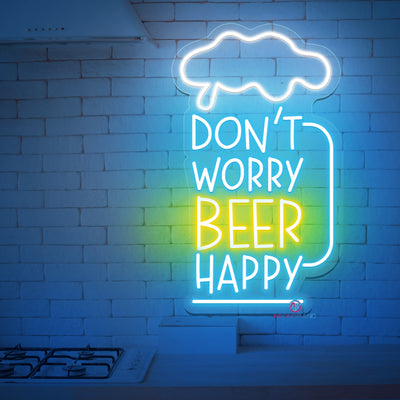 Neon Beer Sign Don't Worry Be Happy Led Light