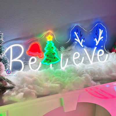 Christmas Believe Neon Sign
