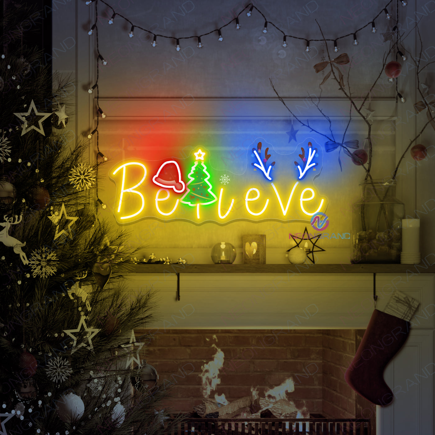Believe Neon Sign Christmas Led Light