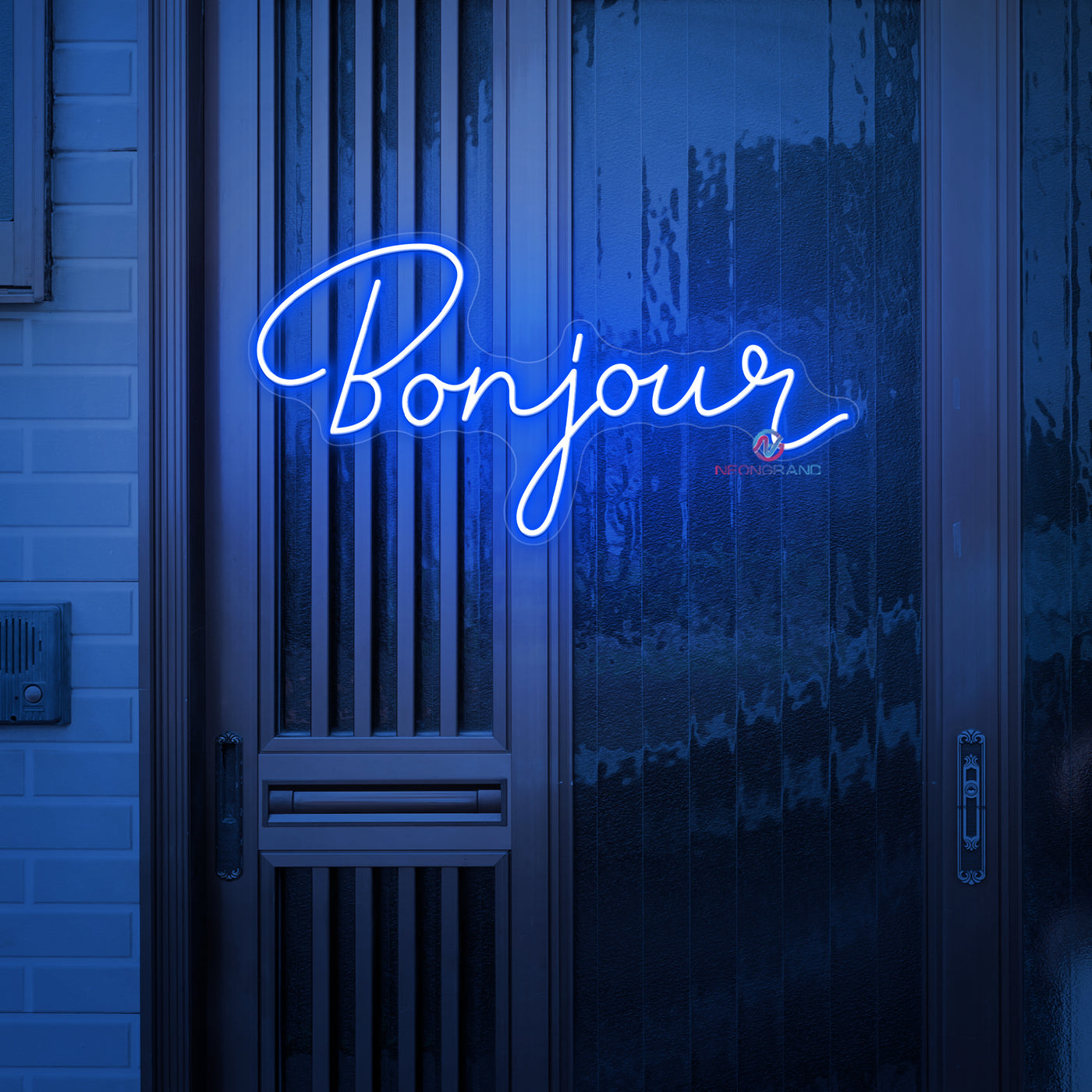 Bonjour Neon Sign Welcome LED Light For Storefront