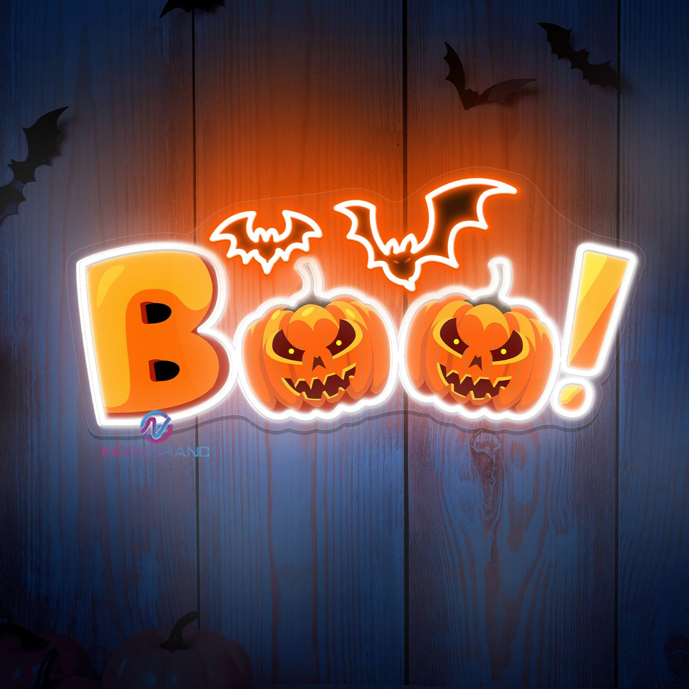 Boo Neon Halloween Sign Scary Led Light