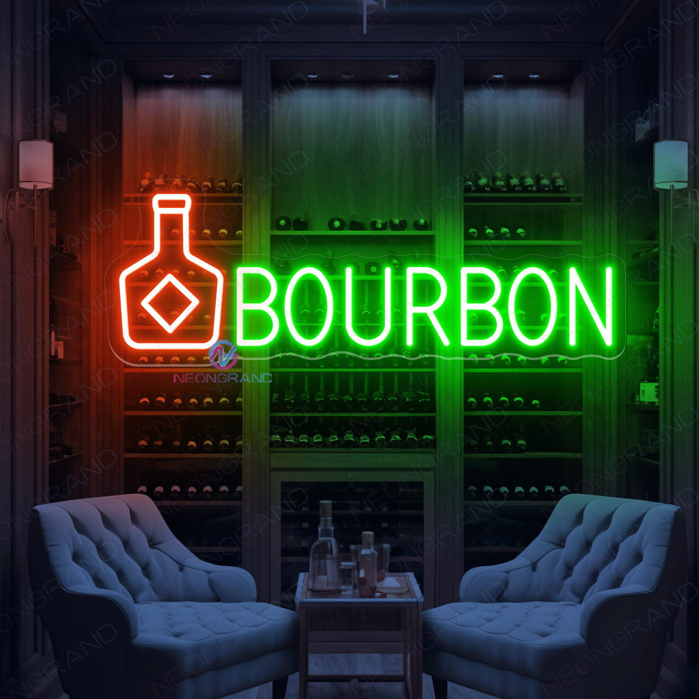 Bourbon Neon Sign Wine Bar Led Light