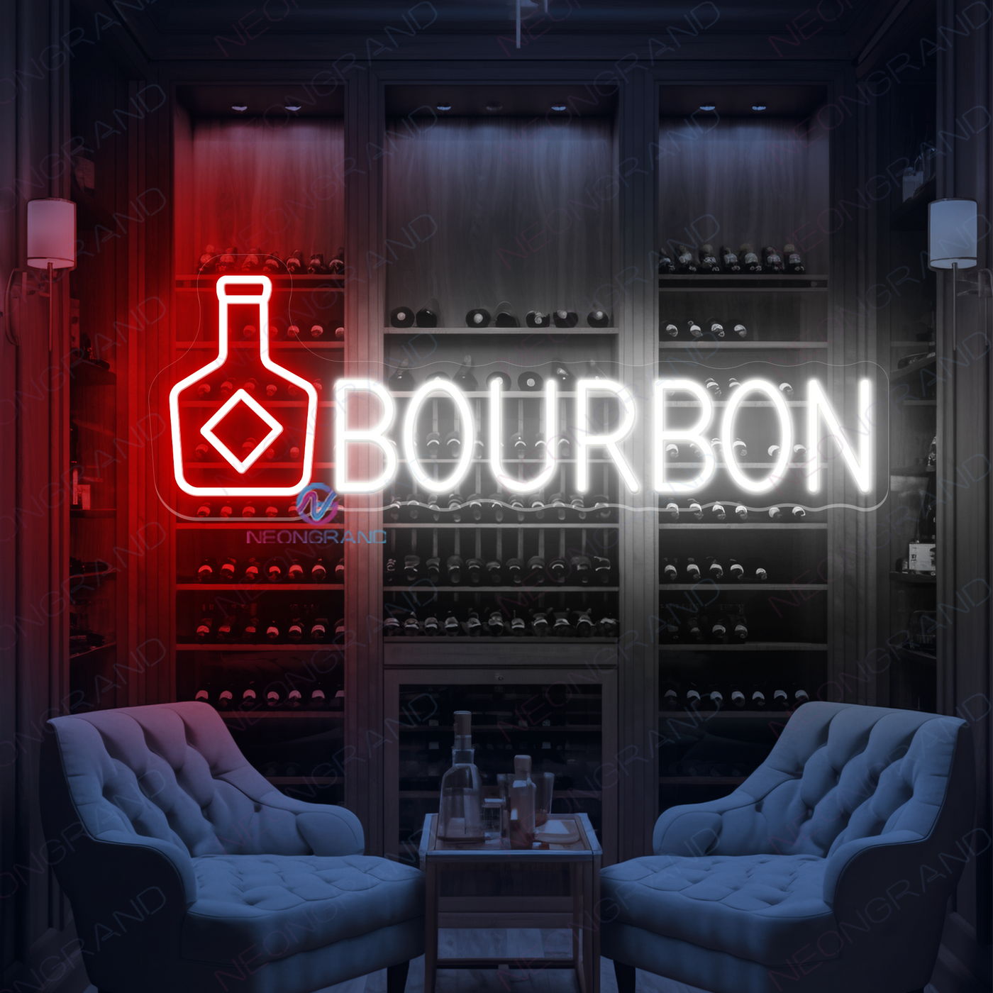 Bourbon Neon Sign Wine Bar Led Light