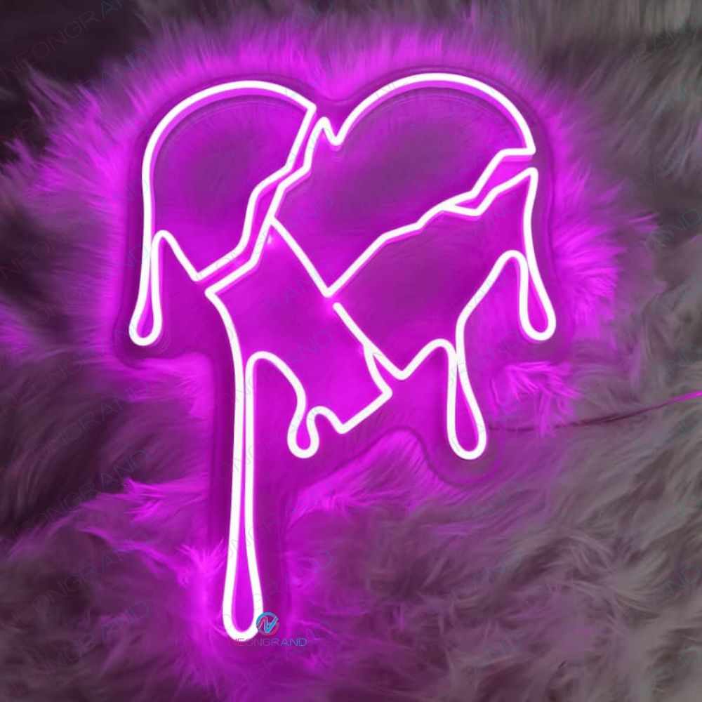 Broken Heart Neon Sign Love Led Neon Light - NeonGrand