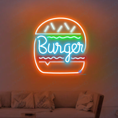 Burger Neon Sign Food Led Light