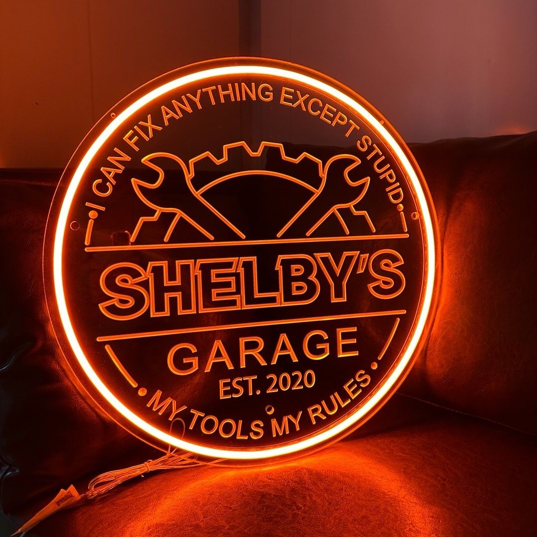 Neon Garage Custom Name Sign Led Light