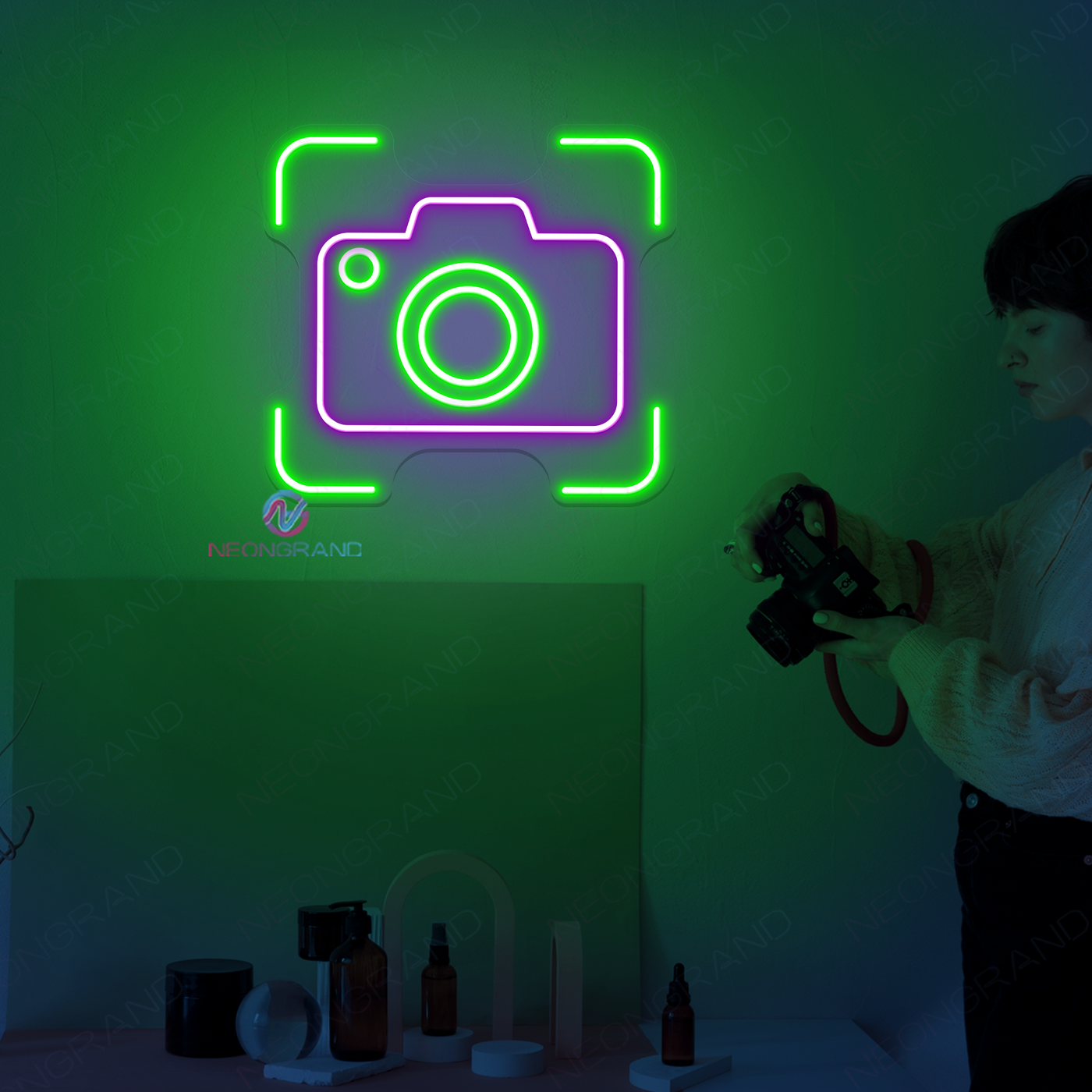 Camera Neon Sign Business LED Light