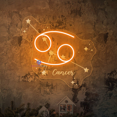 Cancer Neon Sign Engraving Zodiac LED Light