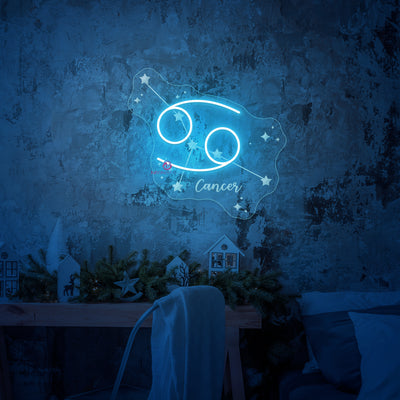 Cancer Neon Sign Engraving Zodiac LED Light