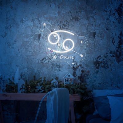 Cancer Neon Sign Engraving Zodiac LED Light