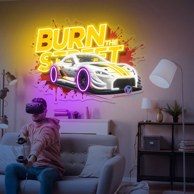 Car Neon Sign UV-Printing Car Artwork LED Light