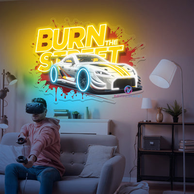 Car Neon Sign UV-Printing Car Artwork LED Light