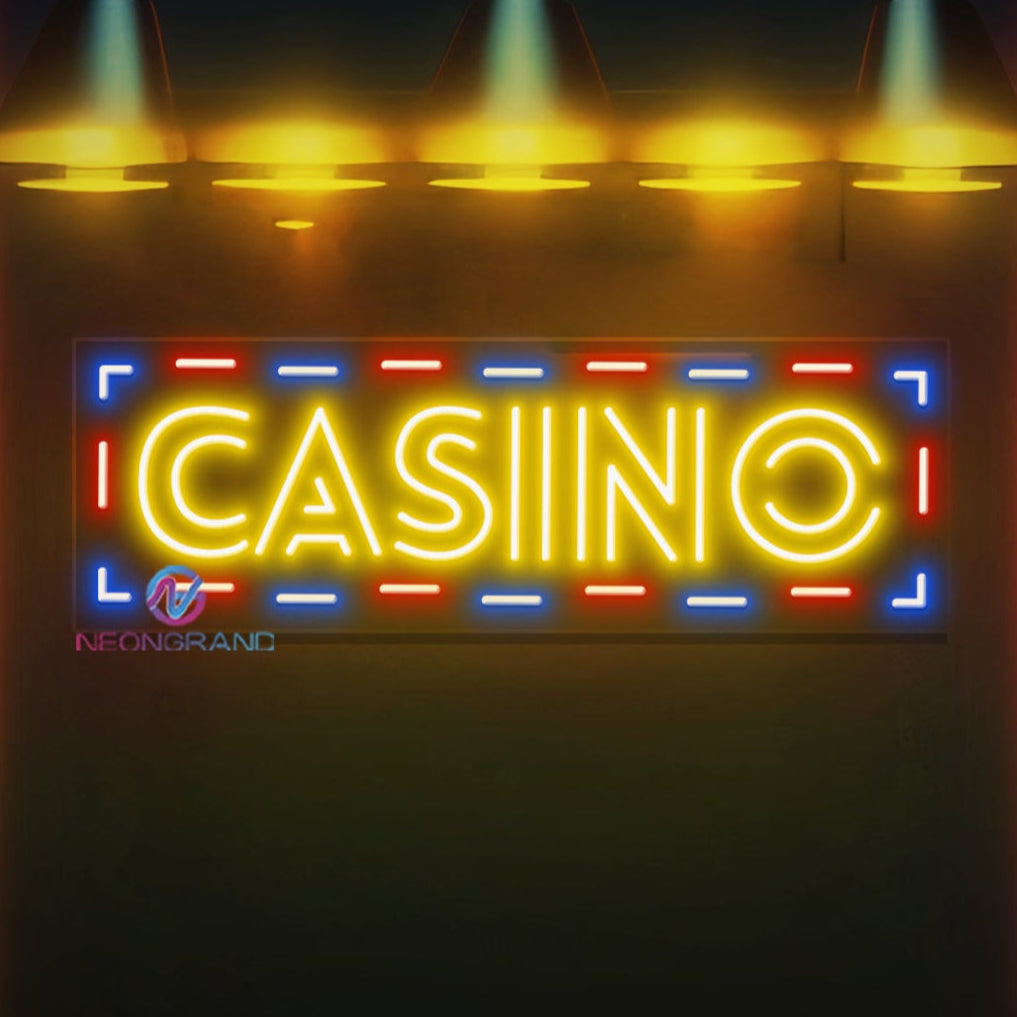Casino Neon Sign Business LED Light For Sale