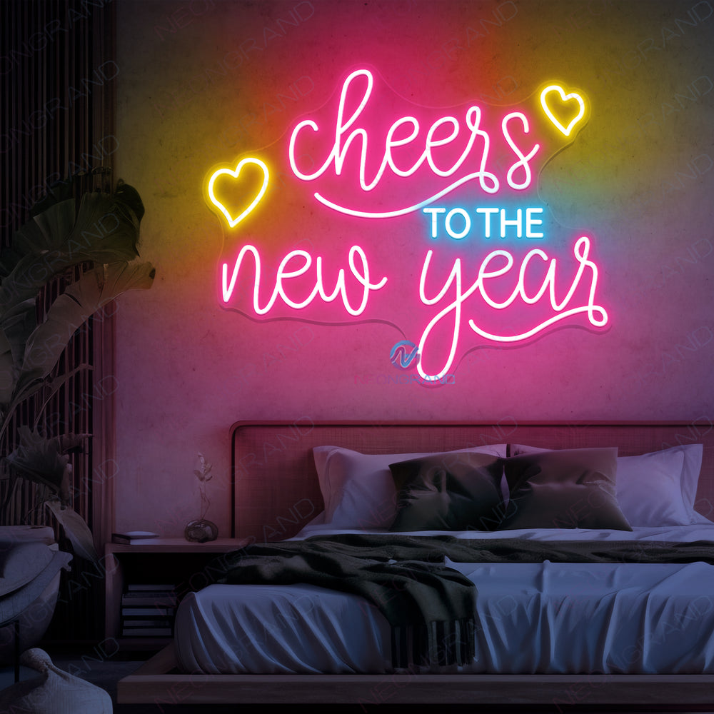 【NEONSIGN】Ne ARGO（2023 New Year Model） Happy New Year 2025 Neon Sign. Vector illustration for Holid