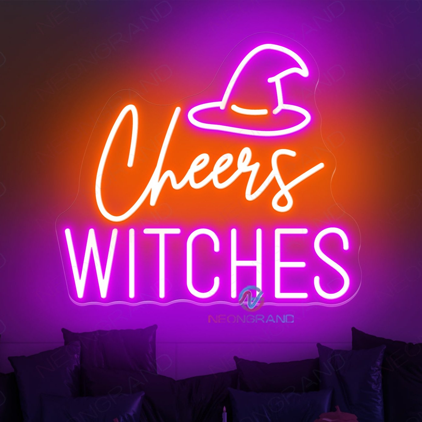 Cheers Witches Neon Sign Halloween Led Light