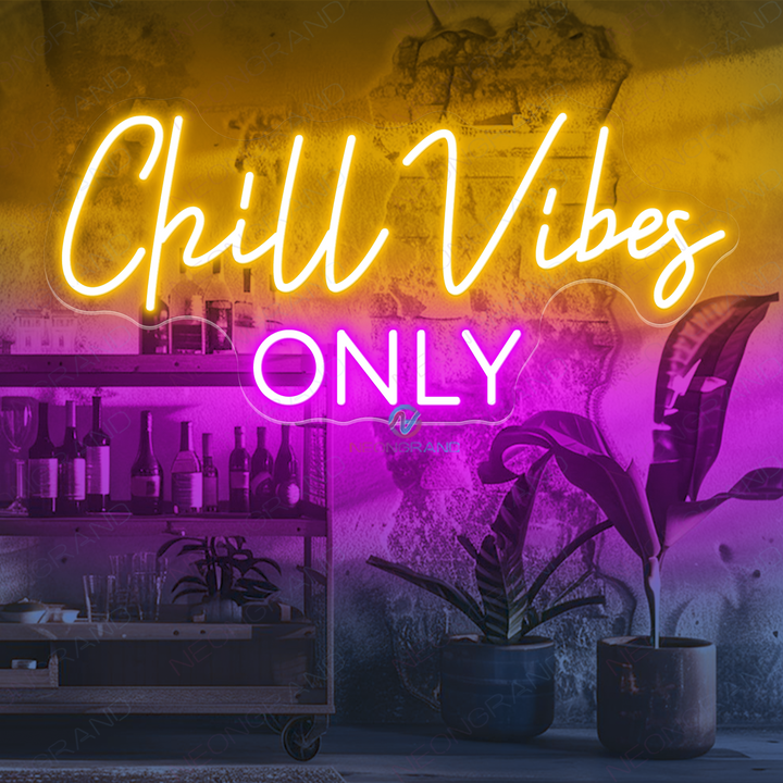 Led Word Lights Chill Vibes Only Neon Sign - NeoGrand – NeonGrand
