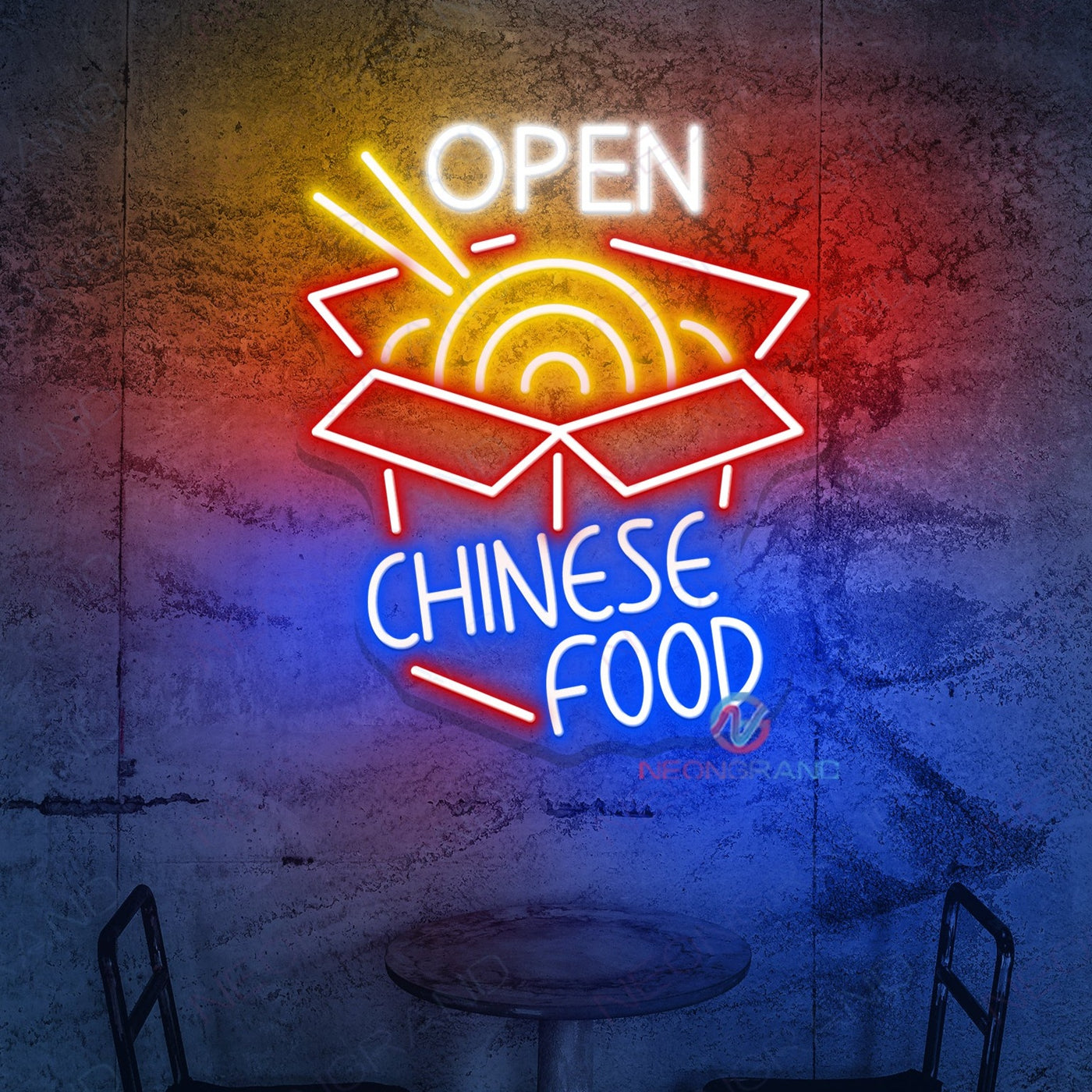 Chinese Food Open Neon Sign Restaurant Led Light