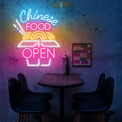 Open Neon Sign Chinese Food Restaurant Led Light