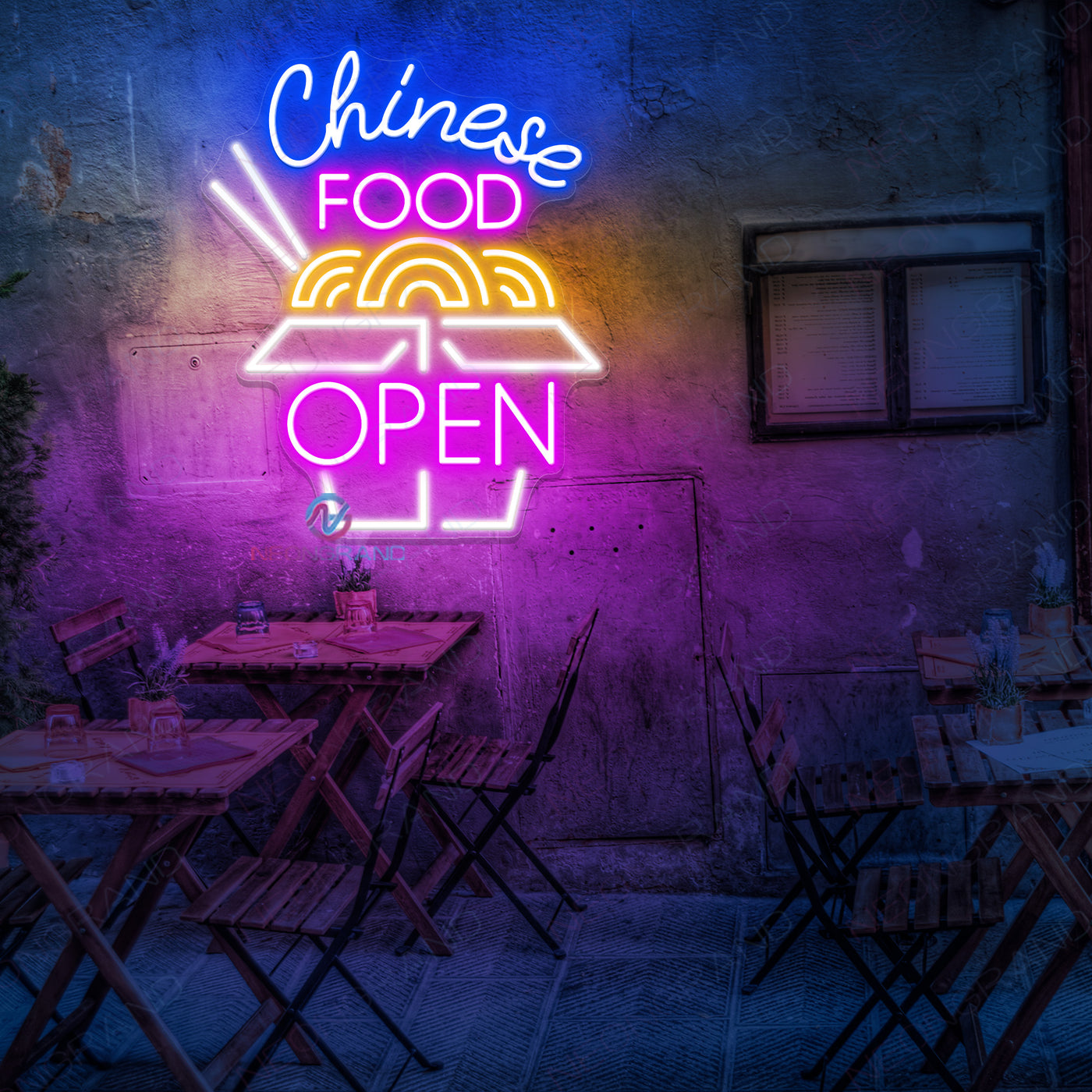 Chinese Food Open Neon Sign Restaurant Led Light