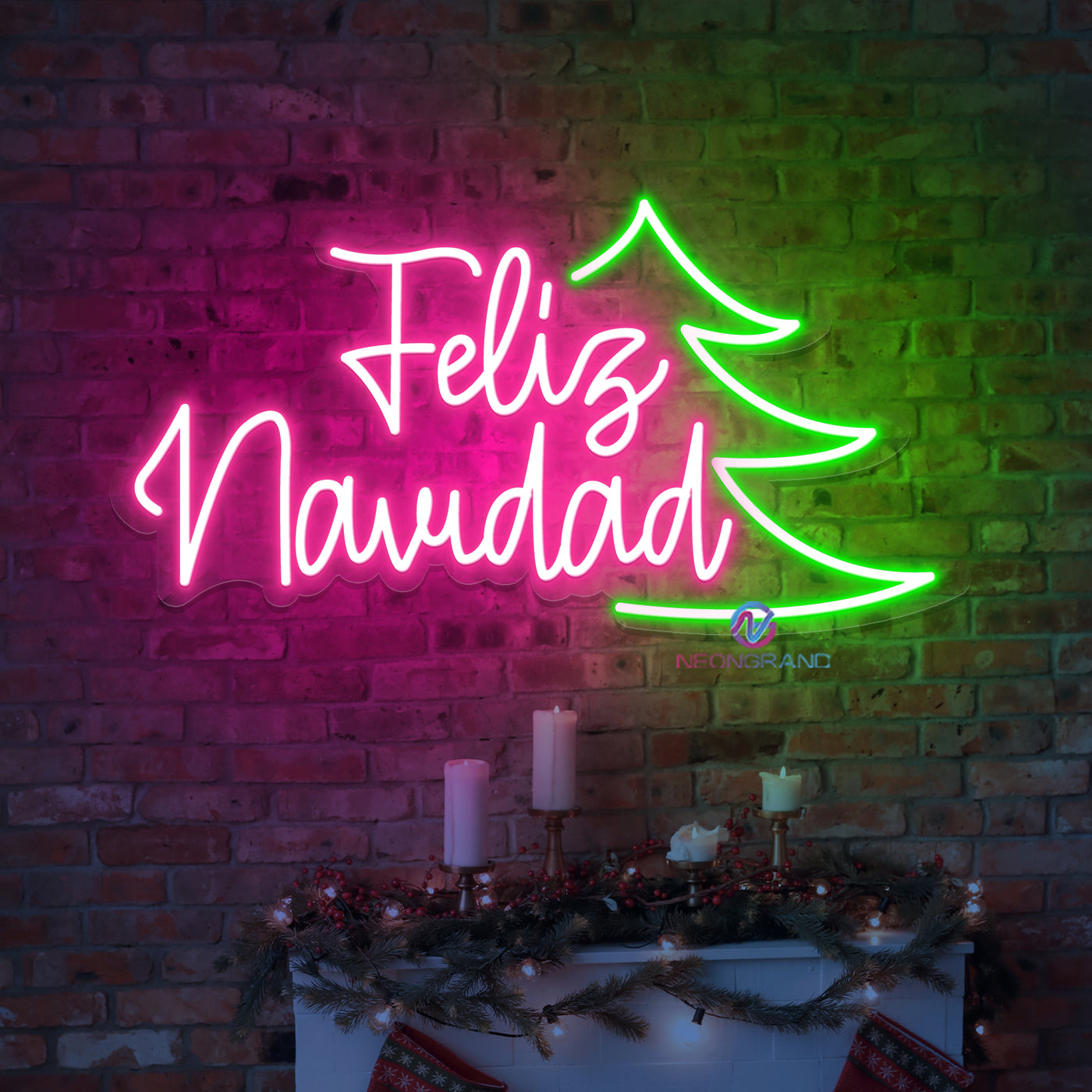 Merry Christmas Neon Sign Feliz Navidad LED Light