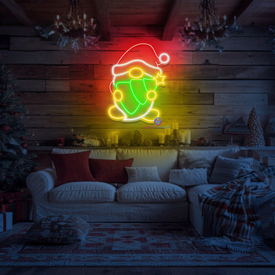 Christmas Neon Sign Gnome Xmas LED Light