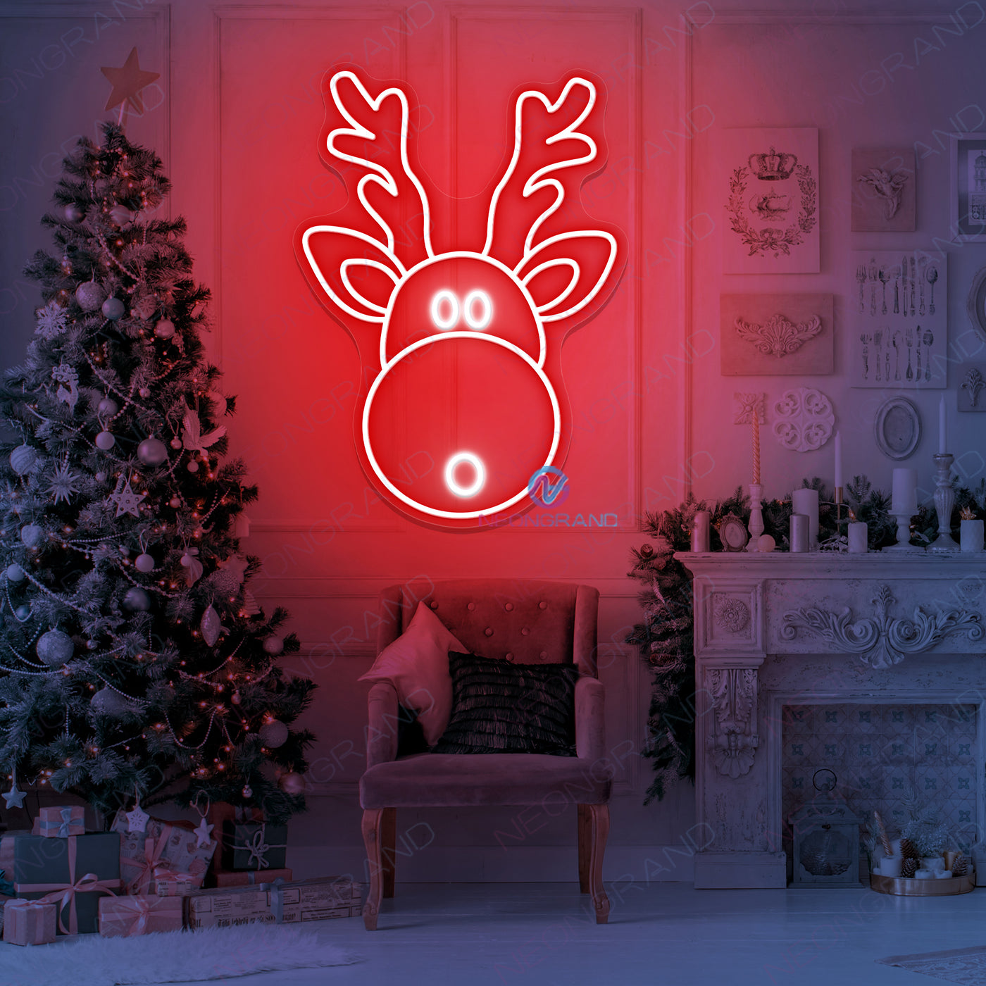 Reindeer Led Neon Sign For Christmas