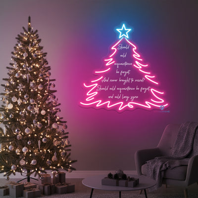 Christmas Tree Neon Light 3D Engraving Xmas LED Sign