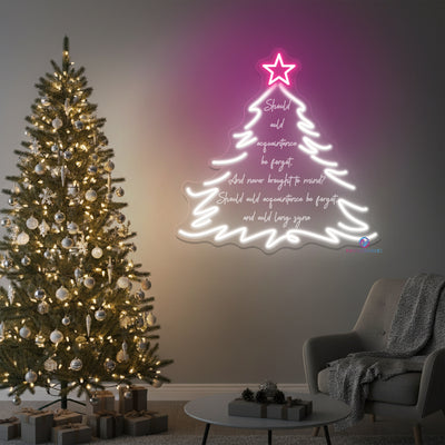 Christmas Tree Neon Light 3D Engraving Xmas LED Sign