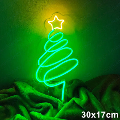 Christmas Tree Neon Sign Standing Base Xmas LED Light