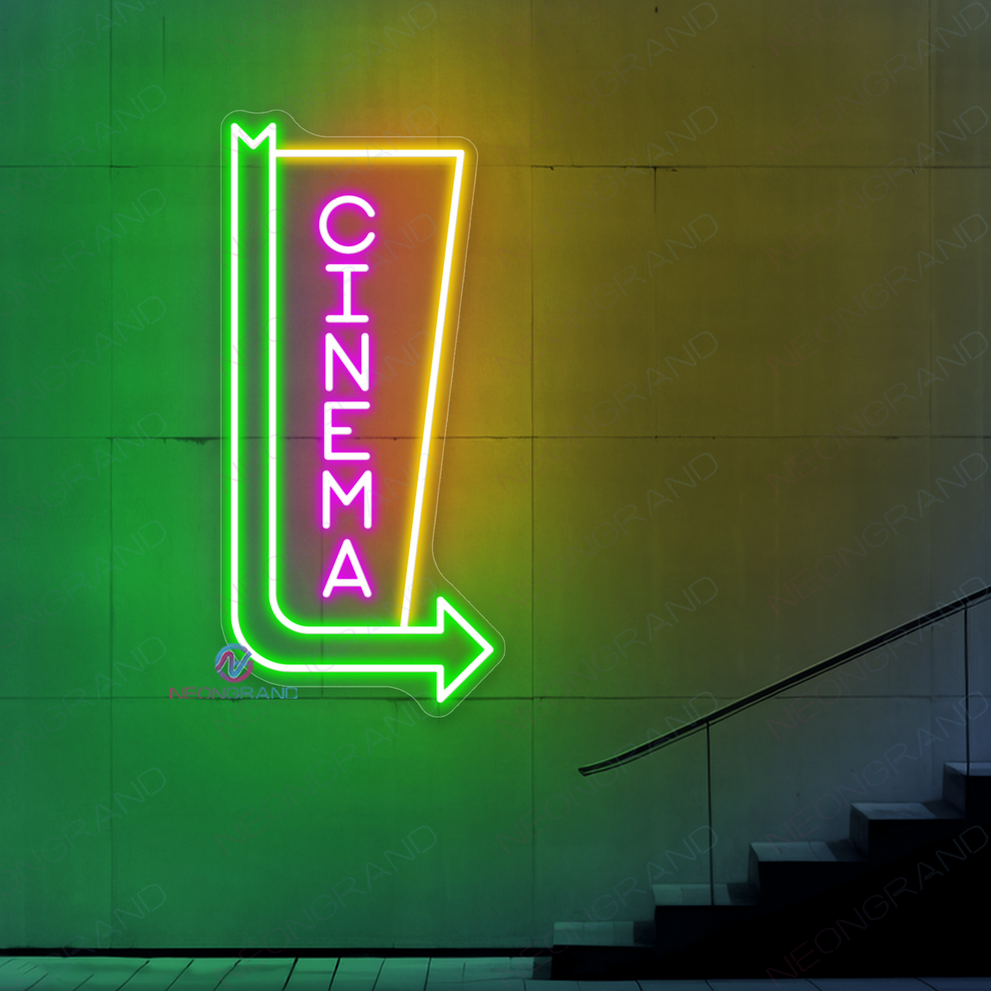 Cinema Neon Sign Arrow Business LED Light