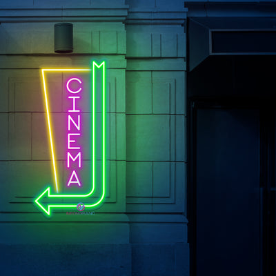 Cinema Neon Sign Arrow Business LED Light