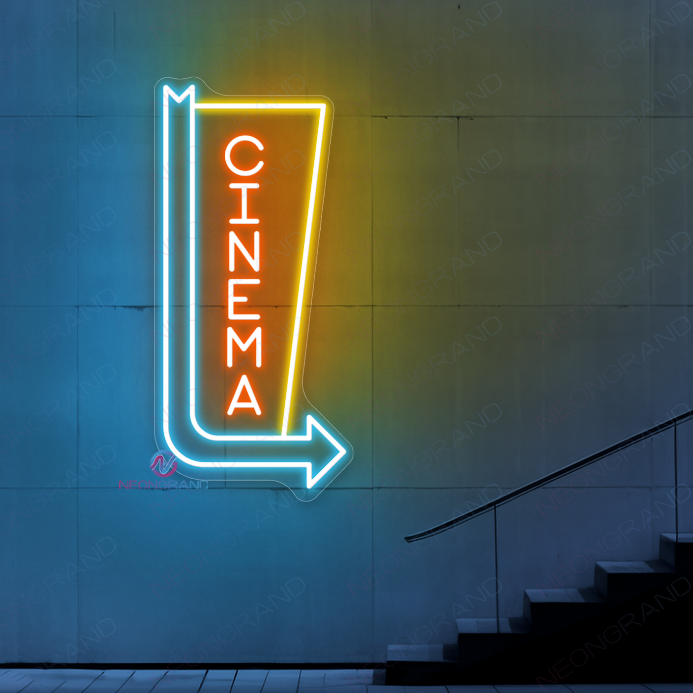 Cinema Neon Sign Arrow Business LED Light