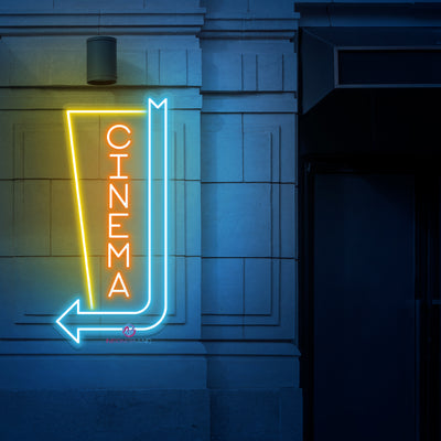 Cinema Neon Sign Arrow Business LED Light