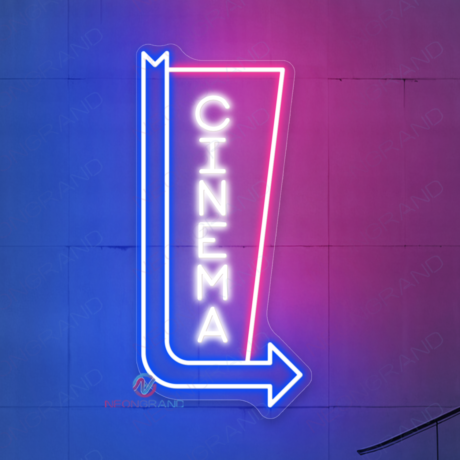 Cinema Neon Sign Arrow Business LED Light