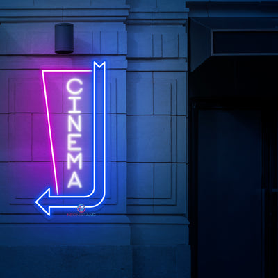 Cinema Neon Sign Arrow Business LED Light