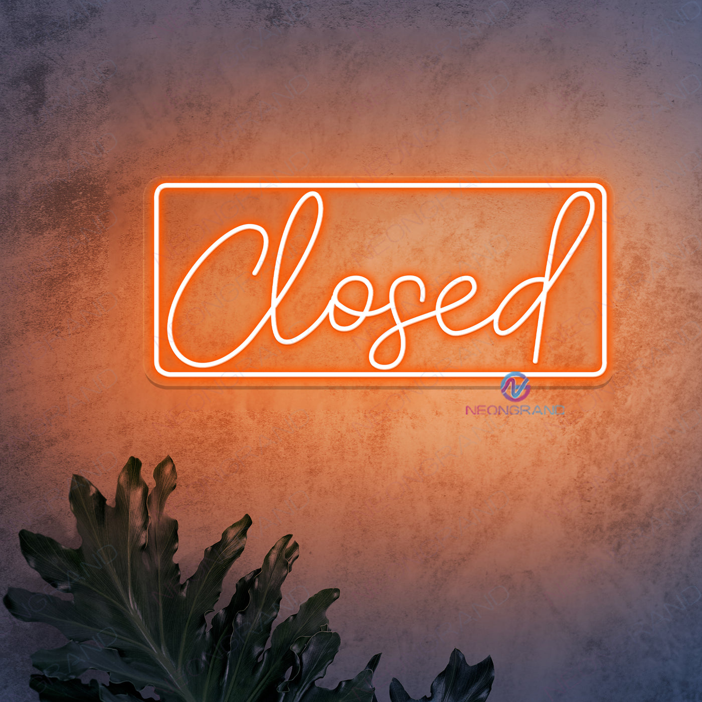 Closed Neon Sign Storefront Led Light