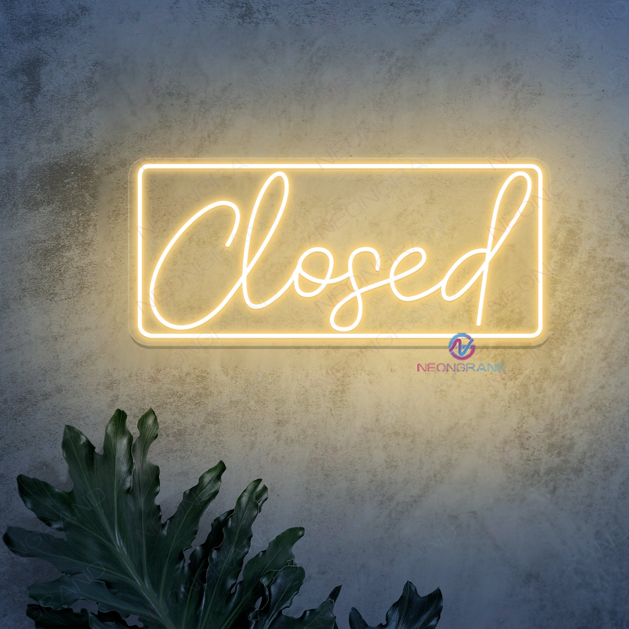 Closed Neon Sign Storefront Led Light