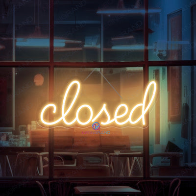 Closed Neon Sign Storefront Led Light