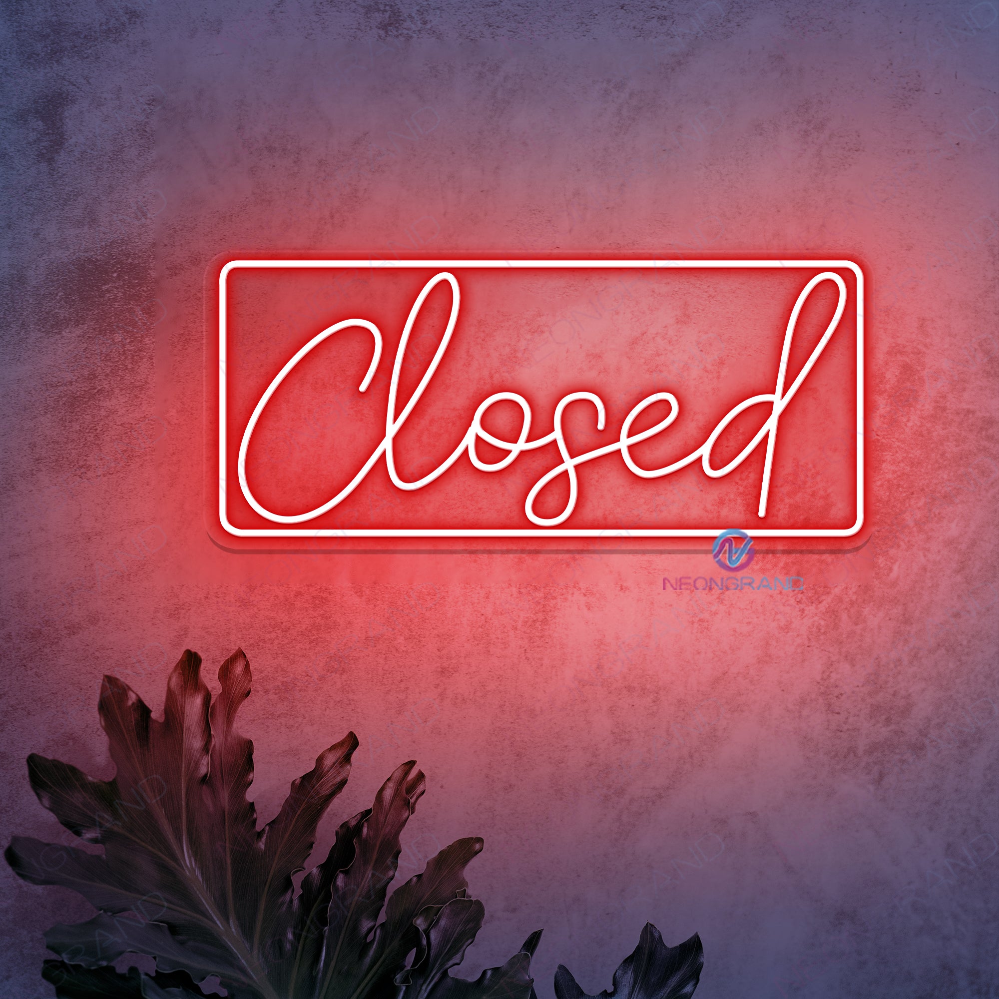 Closed Neon Sign Storefront Led Light