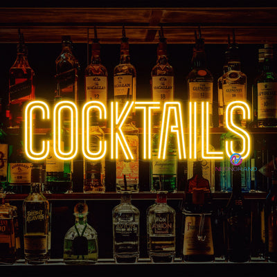 Cocktails Neon Sign Bar Led Light red