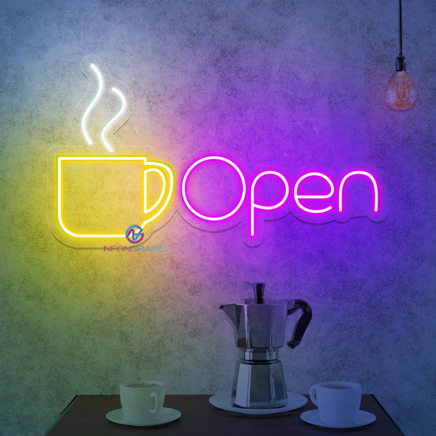 Coffee Open Neon Sign Cafe Led Light