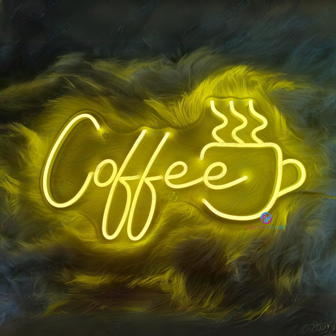 Coffee Neon Sign Neon Cafe Sign Led Light yellow