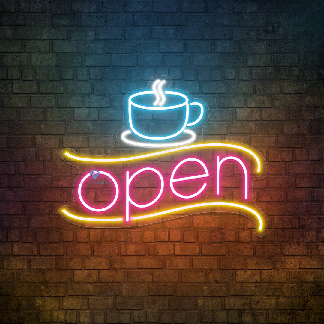 カフェ★コーヒーショップ★喫茶★OPEN★LED電光看板 coffee-open-neon-sign-led-
